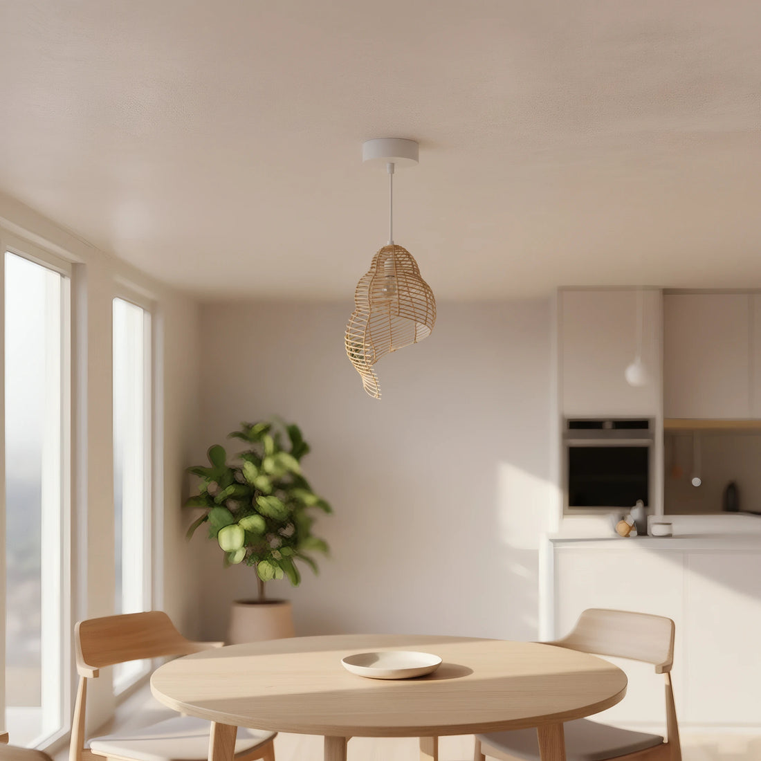 Rotan-hanglamp-Lume-eettafel