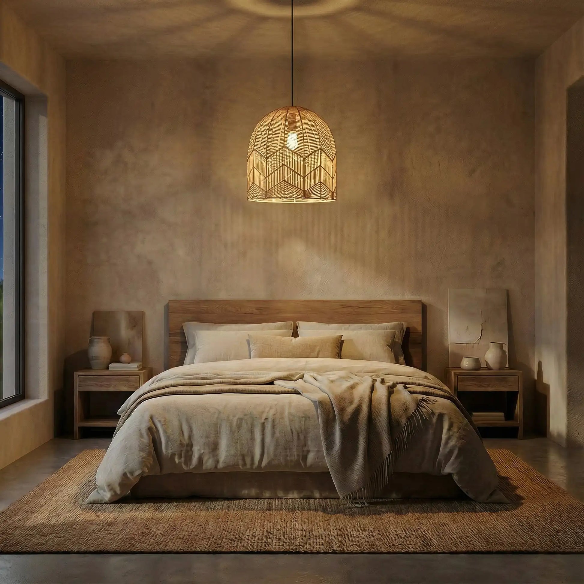 Rotan-hanglamp-Zuri-nacht