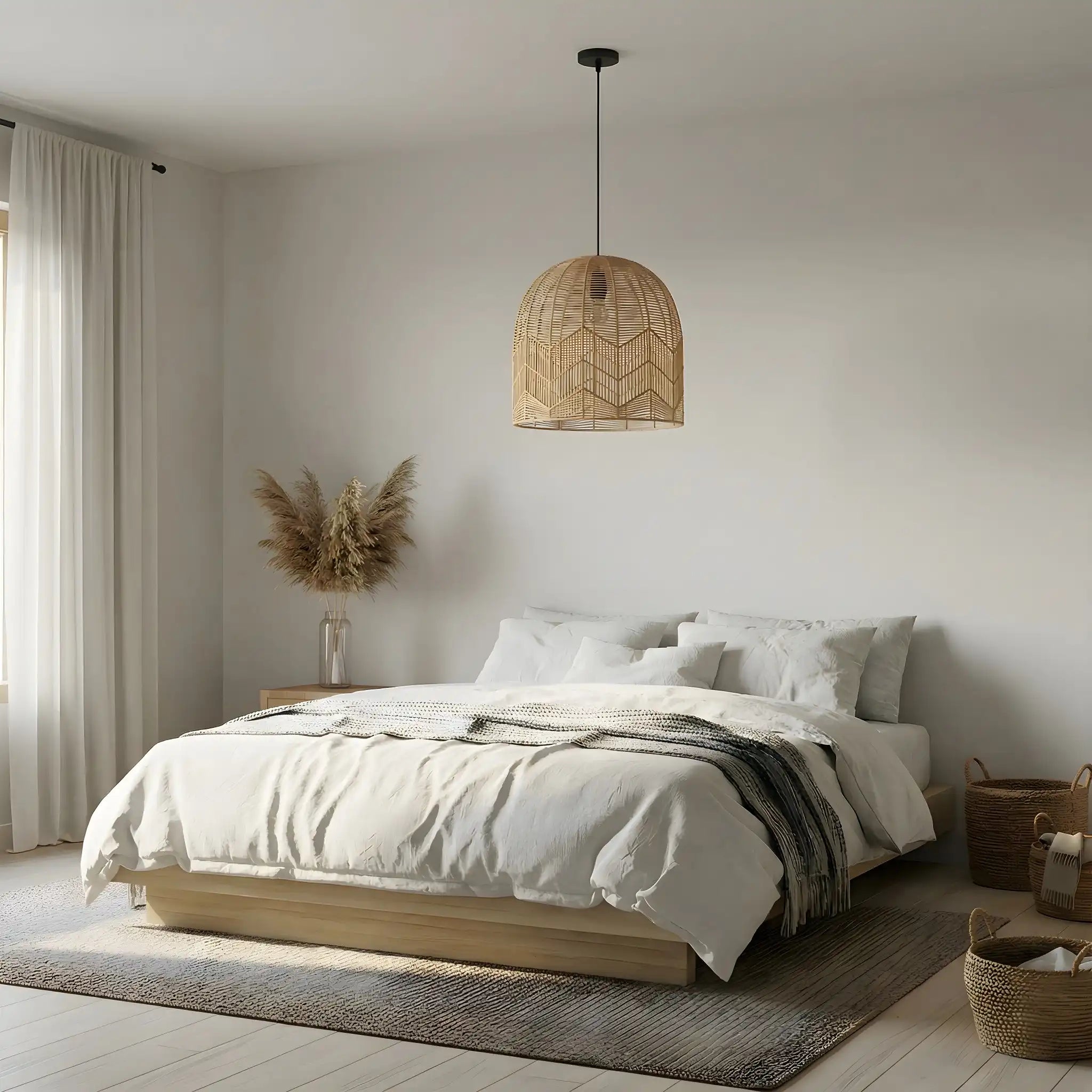 Rotan-hanglamp-Zuri-slaapkamer-boho