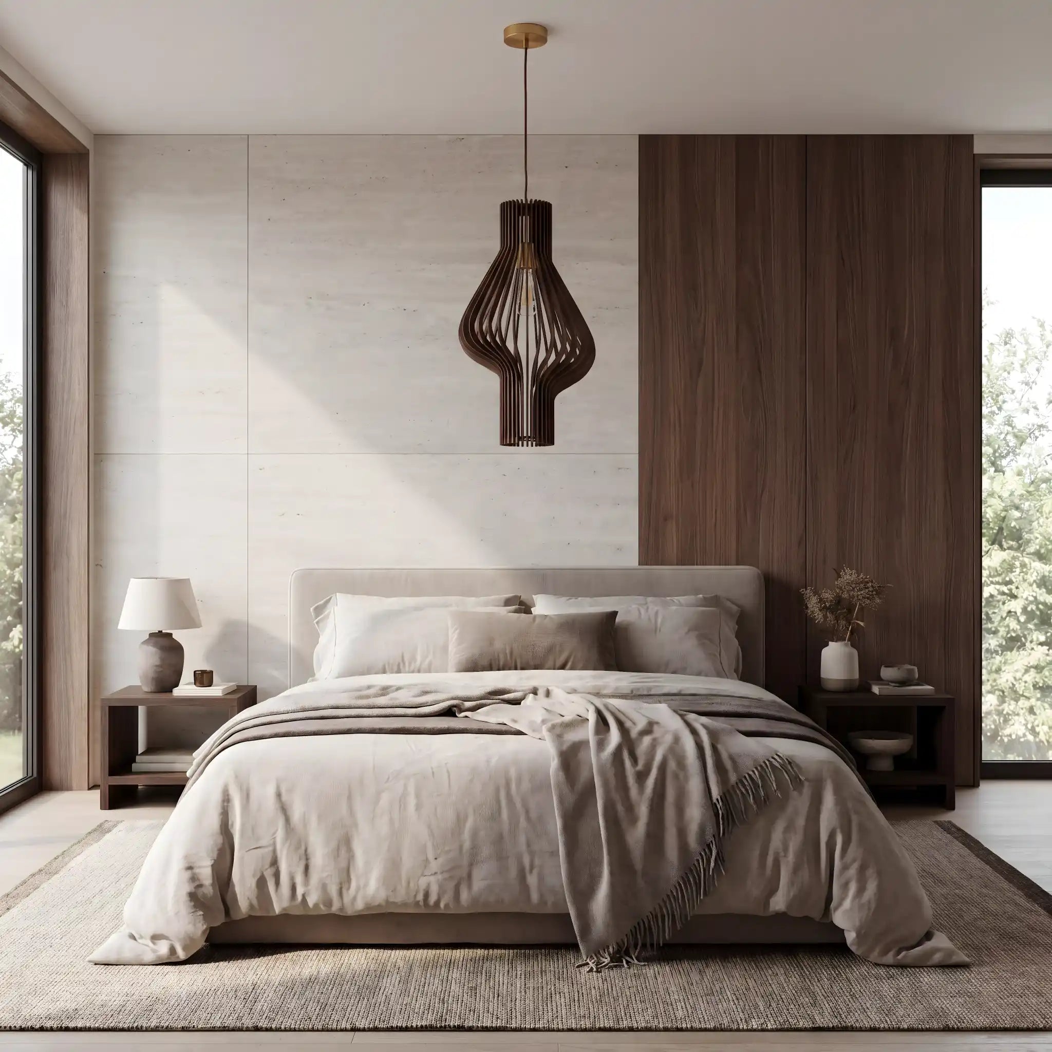 Houten hanglamp Amara